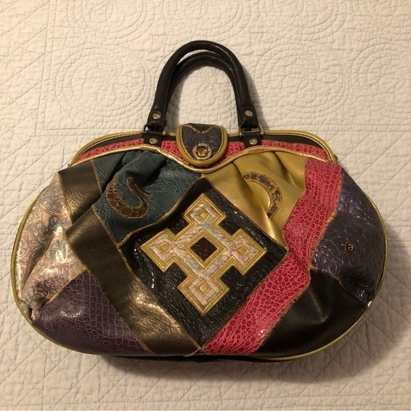 Nas Handbags - Vintage 80’s Nas patchwork purse bag satchel.